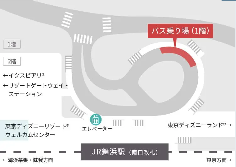 シェラトングランデトーキョーベイホテル ｊｒ舞浜駅間の無料シャトルバス乗り場を紹介